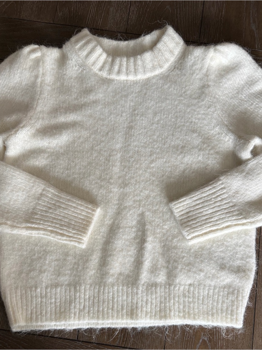 J. Crew Cream Fuzzy Crewneck Sweater - Picture 4 of 12